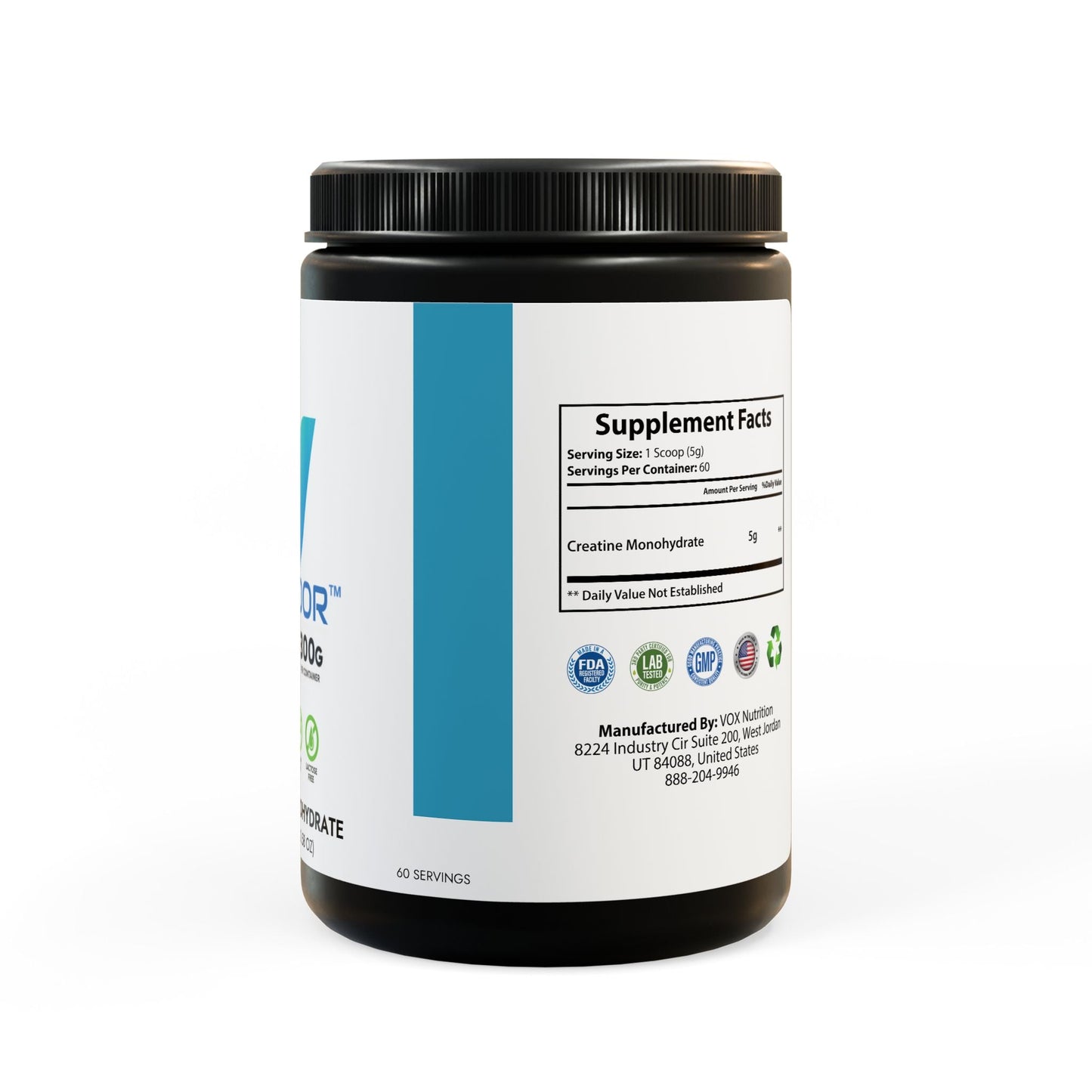 VECEDOR Creatine Monohydrate Supplement (300g, 10.58oz) 60 Servings VECEDOR