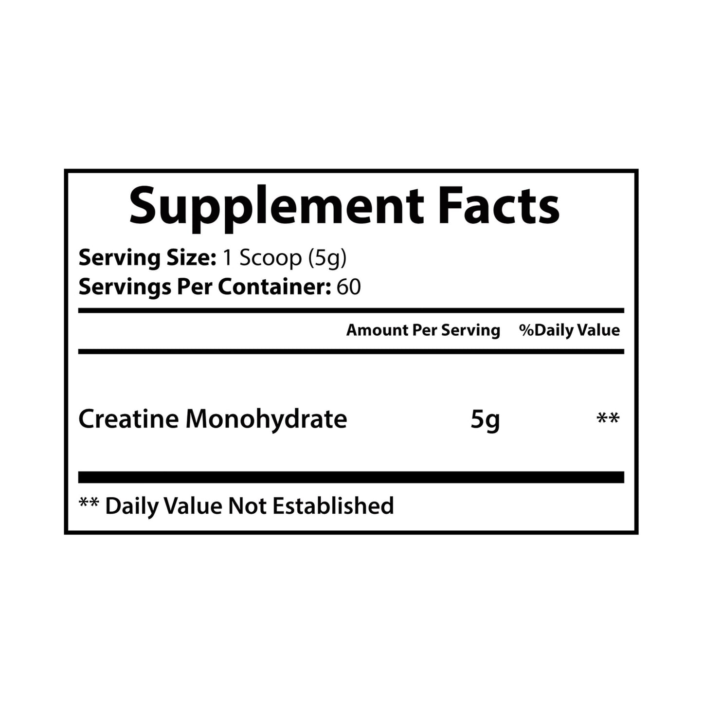 VECEDOR Creatine Monohydrate Supplement (300g, 10.58oz) 60 Servings VECEDOR