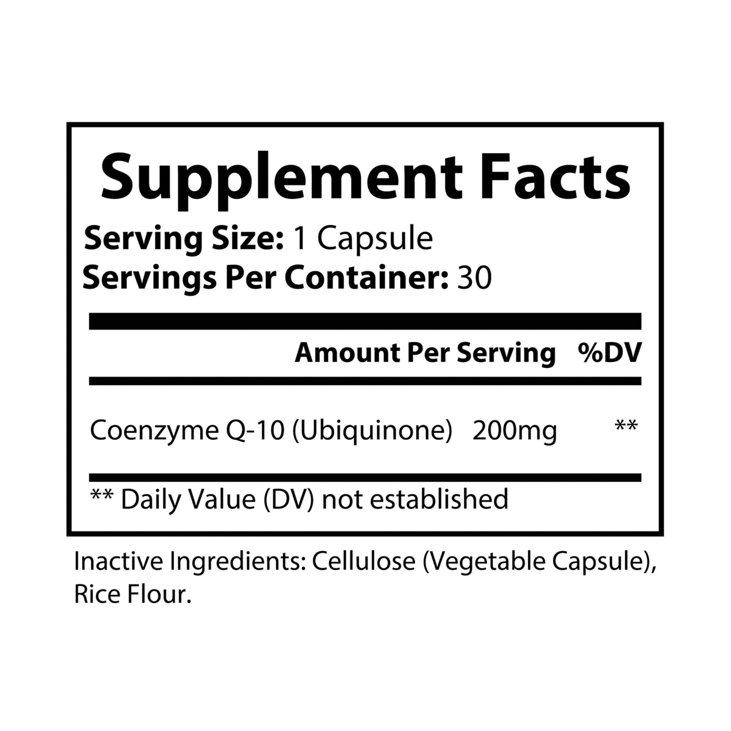 VECEDOR CoQ10 (Ubiquinone) Supplement (30 Capsules) VECEDOR