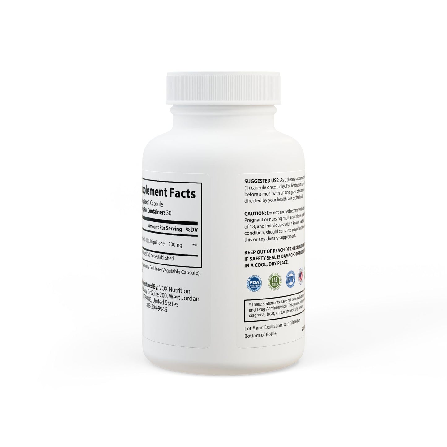 VECEDOR CoQ10 (Ubiquinone) Supplement (30 Capsules) VECEDOR