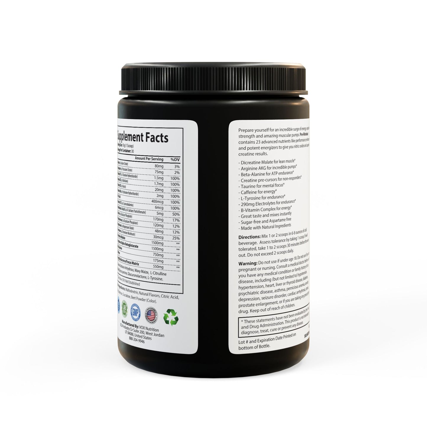 VECEDOR Pre-Workout Supplement, Watermelon (300g, 10.58oz) VECEDOR