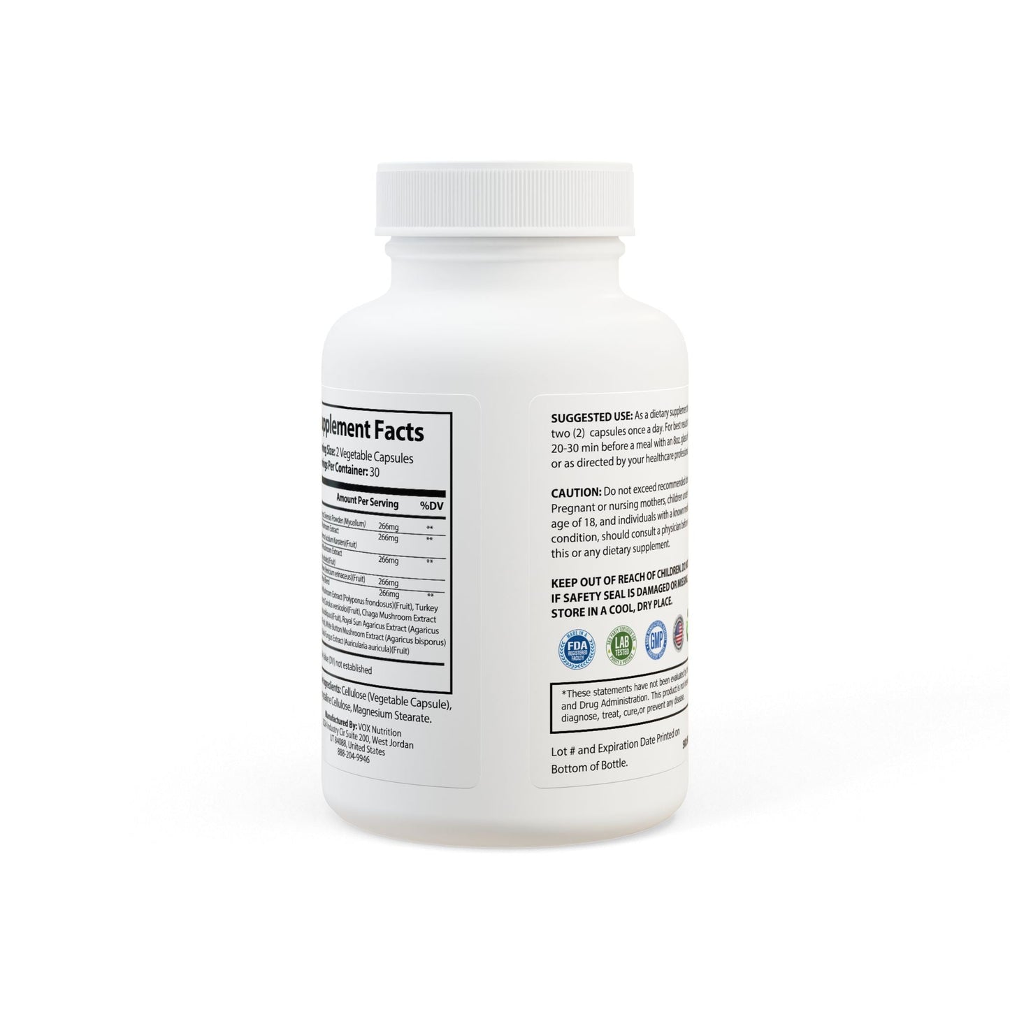 VECEDOR Mushroom Blend Supplement (60 Capsules) VECEDOR