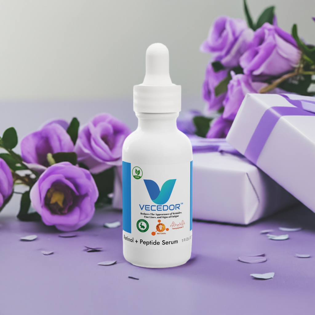 VECEDOR Retinol and Peptide Face Serum, 1oz VECEDOR