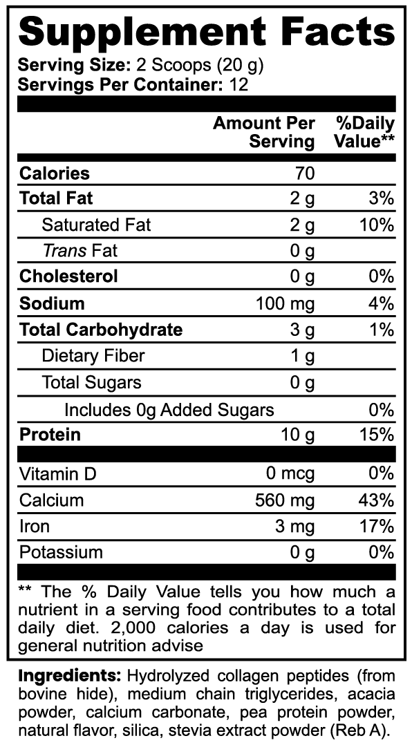 VECEDOR Grass-Fed Collagen Creamer (Vanilla)