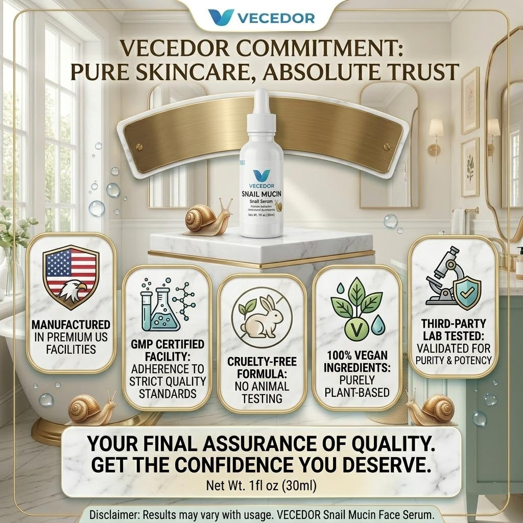 VECEDOR Snail Mucin Face Serum 1fl oz
