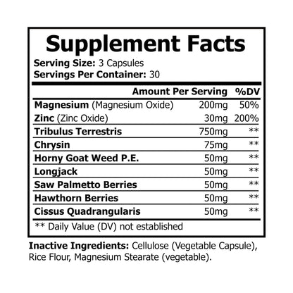 VECEDOR Magnesium Zinc Supplement (90 Capsules) VECEDOR