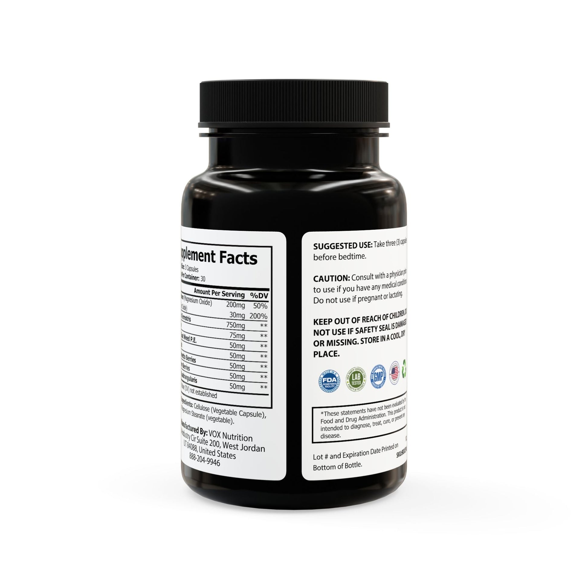 VECEDOR Magnesium Zinc Supplement (90 Capsules) VECEDOR
