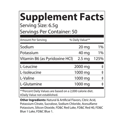 VECEDOR BCAA Supplement – Essential Amino Acids for Muscle Recovery, Growth & Endurance, Vegan-Friendly, 11.46oz, 50 servings Printify
