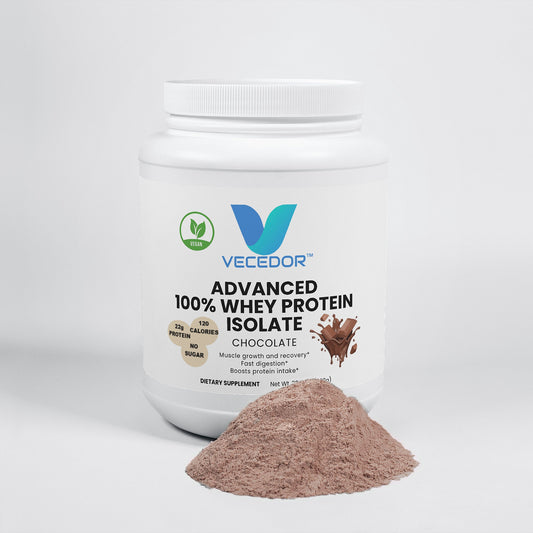 VECEDOR Advanced 100% Whey Protein Isolate – Chocolate | Fast Absorption & Lean Muscle Support VECEDOR