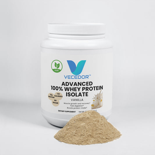 VECEDOR Advanced 100% Whey Protein Isolate – Vanilla | Fast Absorption & Lean Muscle Support VECEDOR