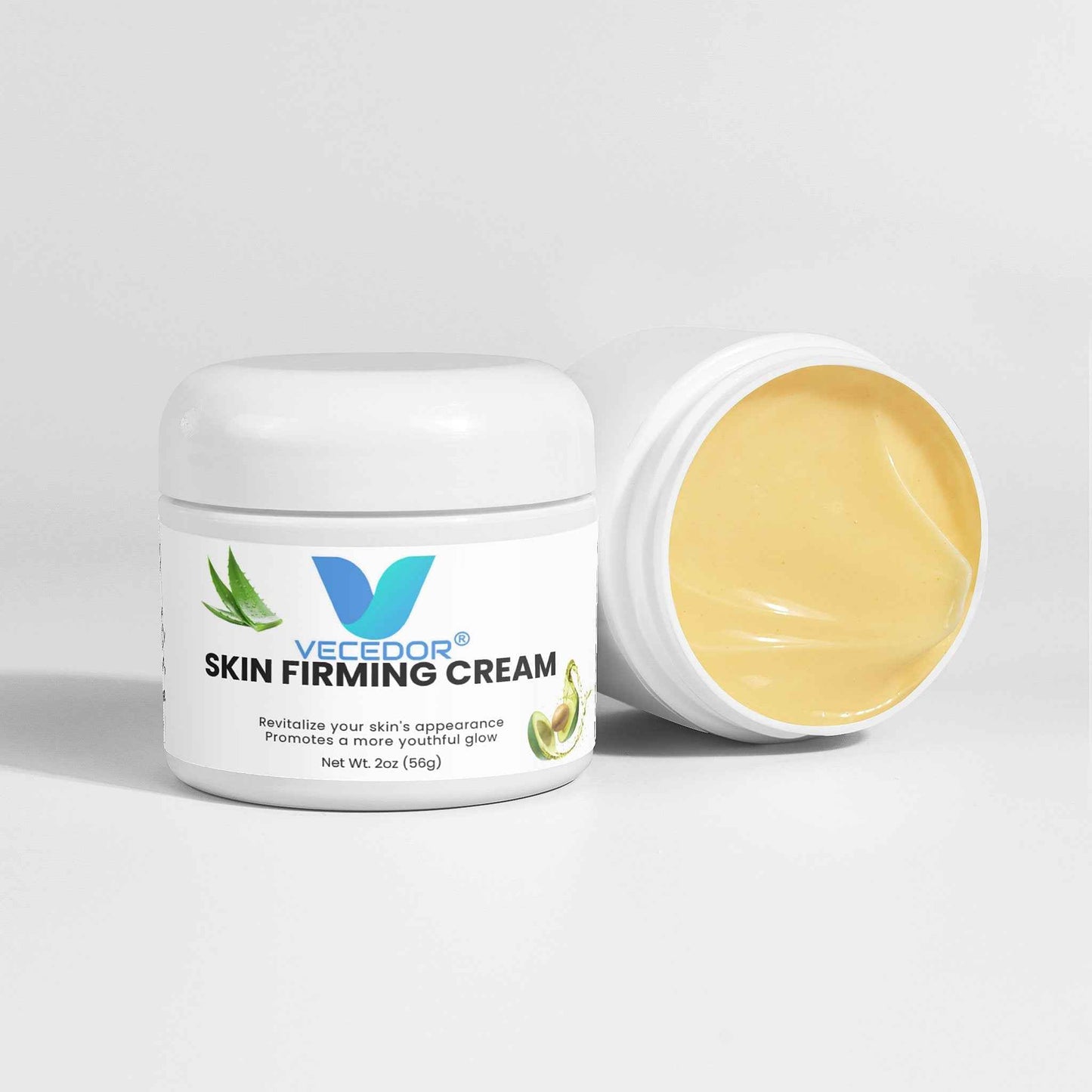 VECEDOR Skin Firming Cream – Anti-Aging Face & Body Moisturizer with Collagen & Elastin for Tightening and Smoothing, 2oz