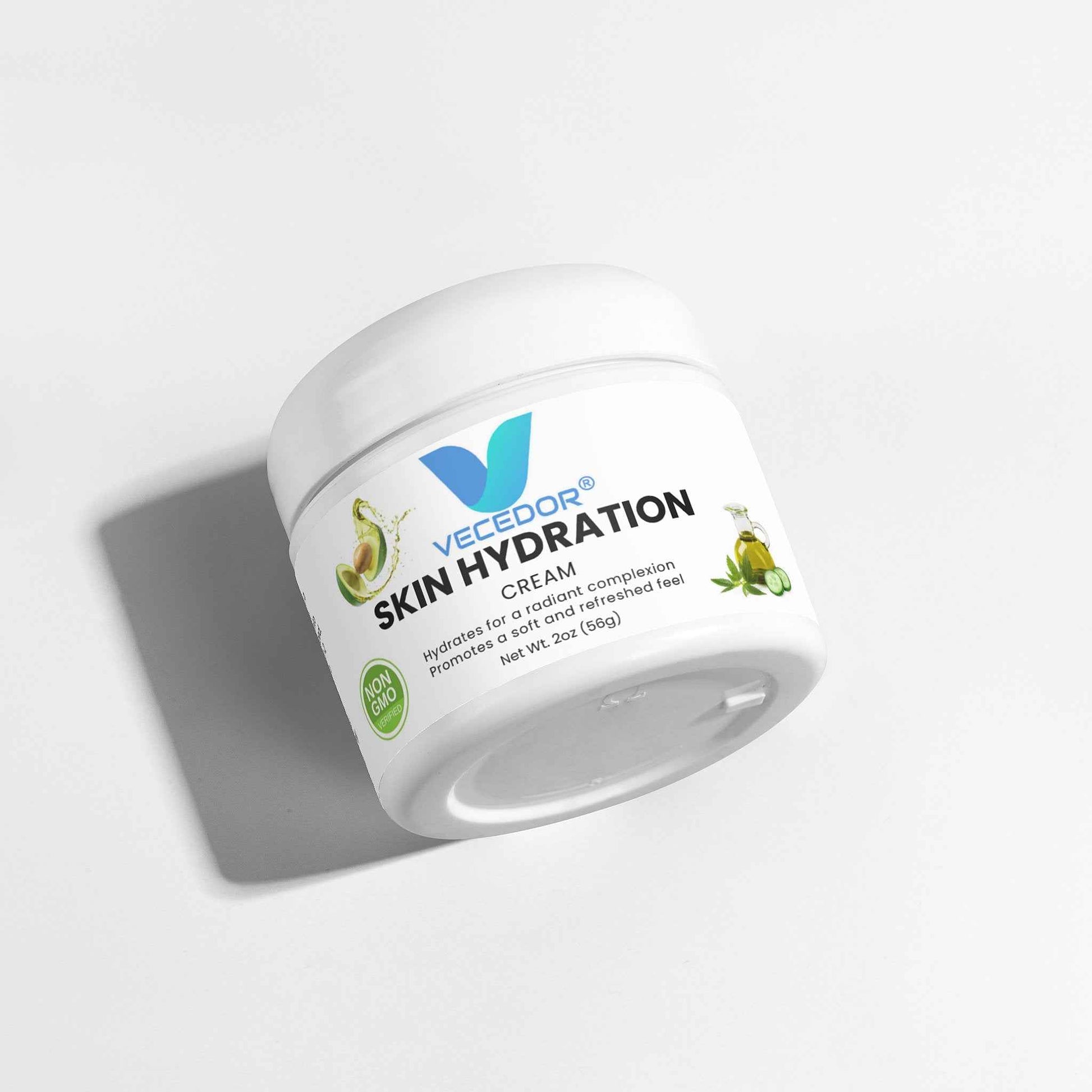 VECEDOR Skin Hydration Cream – Daily Face & Body Moisturizer with Hyaluronic Acid for Dry & Sensitive Skin, 2oz