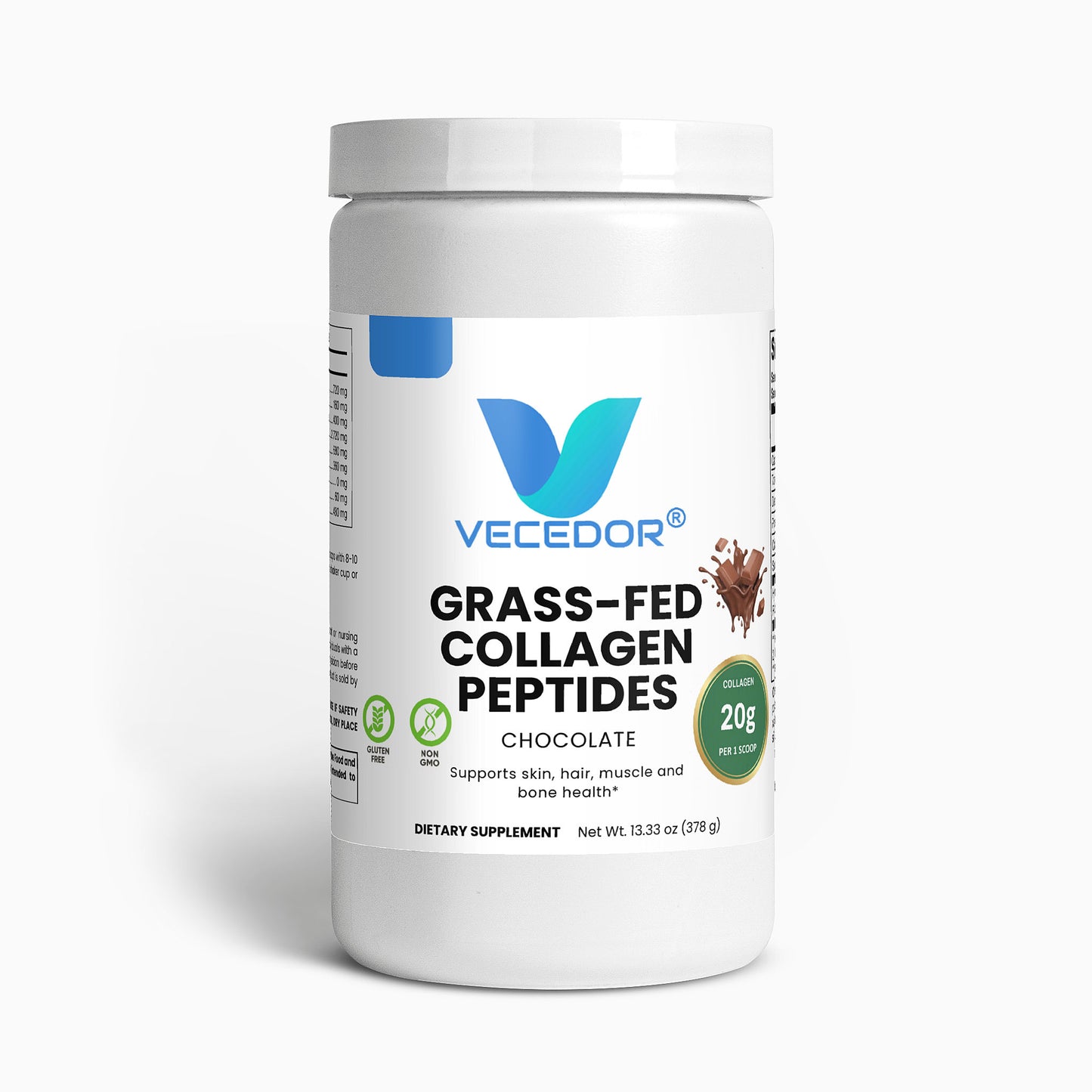 VECEDOR Grass-Fed Collagen Peptides Powder (Chocolate)