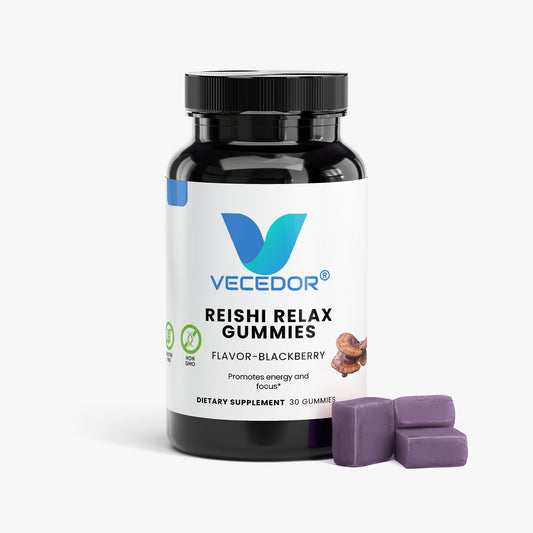 VECEDOR Reishi Relax Gummies for Calm & Wellness | Natural Adaptogen Support
