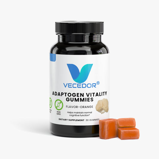 VECEDOR Adaptogen Vitality Blend for Energy & Balance | Daily Wellness Support Gummies