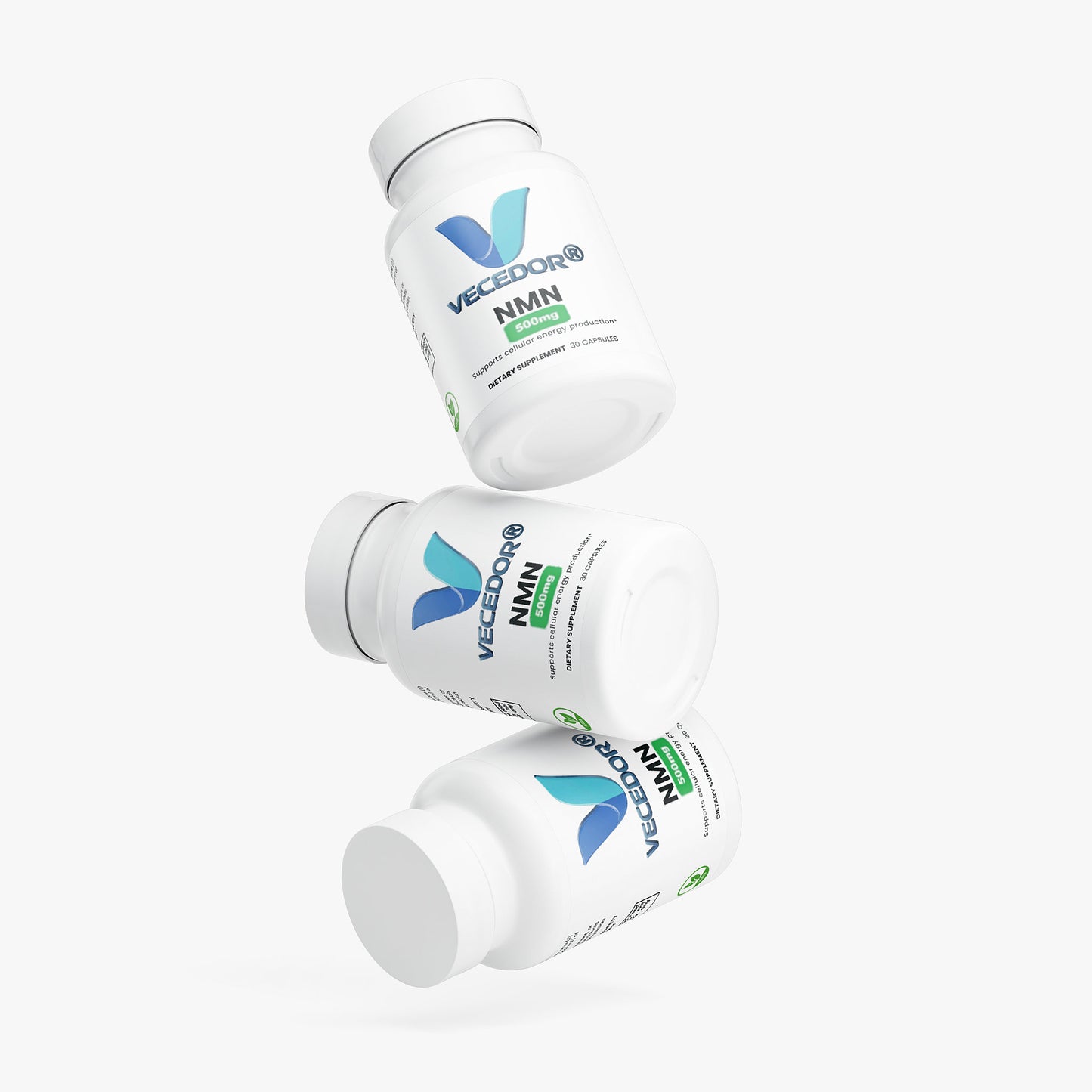 VECEDOR Pure NMN Supplement 500mg – Boost NAD+, Energy & Cellular Health