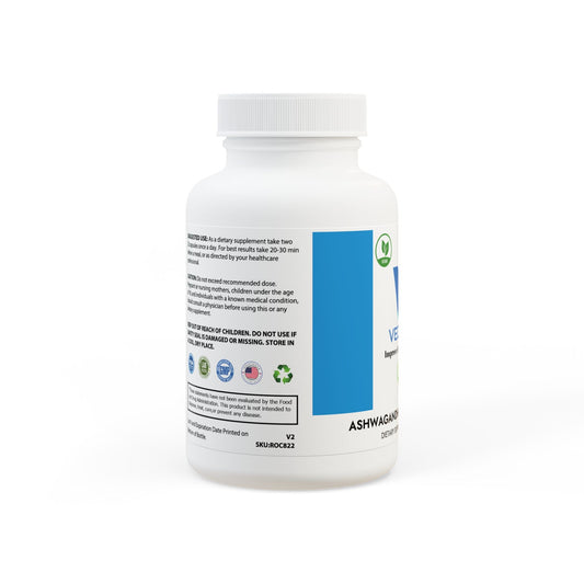 VECEDOR Ashwagandha and Black Pepper Supplement (60 capsules) Printify