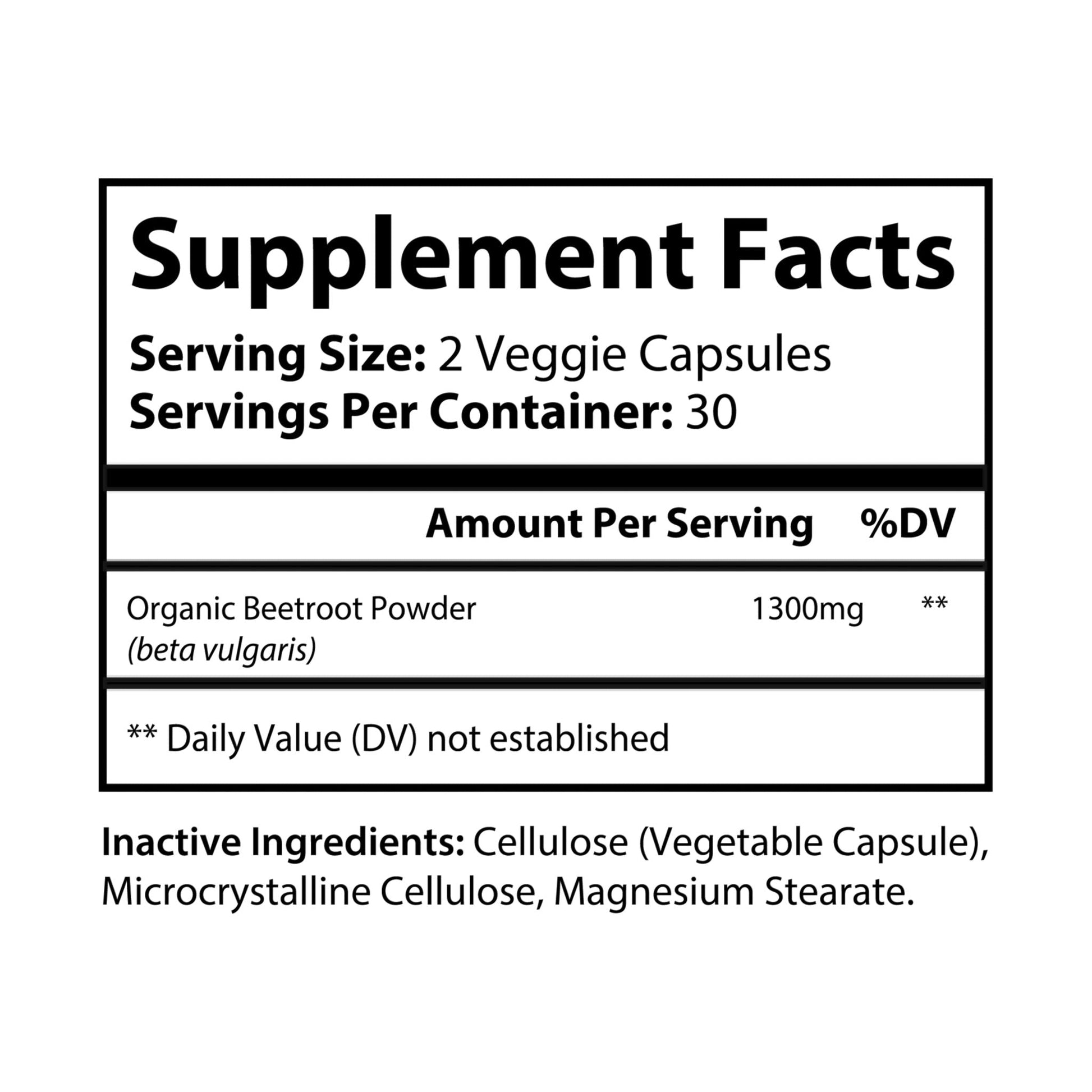 VECEDOR Beetroot Supplement (60 Capsules) VECEDOR