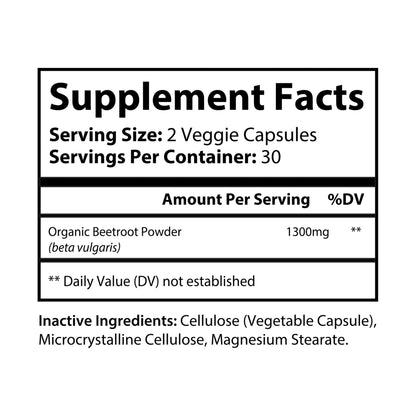 VECEDOR Beetroot Supplement (60 Capsules) VECEDOR