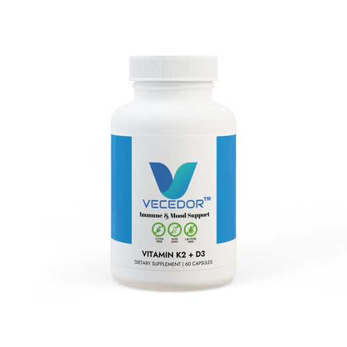 VECEDOR Vitamin K2 + D3 Supplement (60 Capsules) Printify