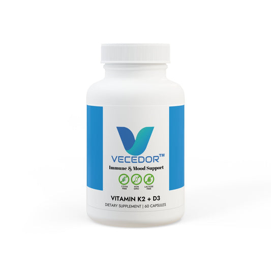 VECEDOR Vitamin K2 + D3 Supplement (60 Capsules) Printify