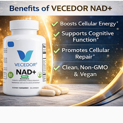 VECEDOR NAD+ Supplement – Cellular Energy & Anti-Aging Support Formula VECEDOR