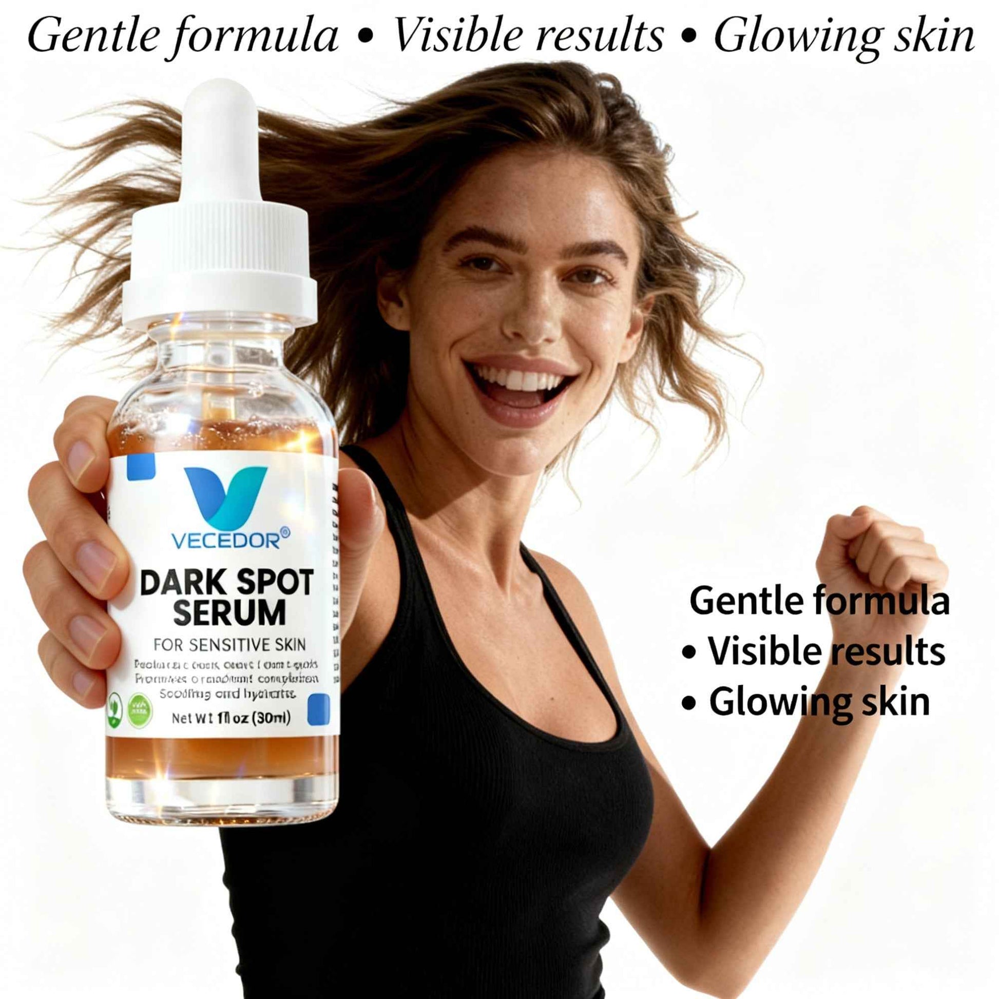 VECEDOR Dark Spot Serum for Sensitive Skin – Brightening, Even Tone & Hyperpigmentation Treatment, 1 fl oz