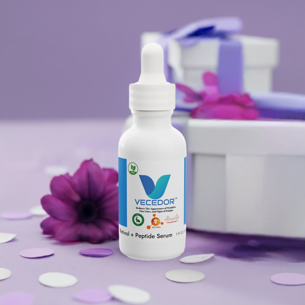 VECEDOR Retinol and Peptide Face Serum, 1oz VECEDOR