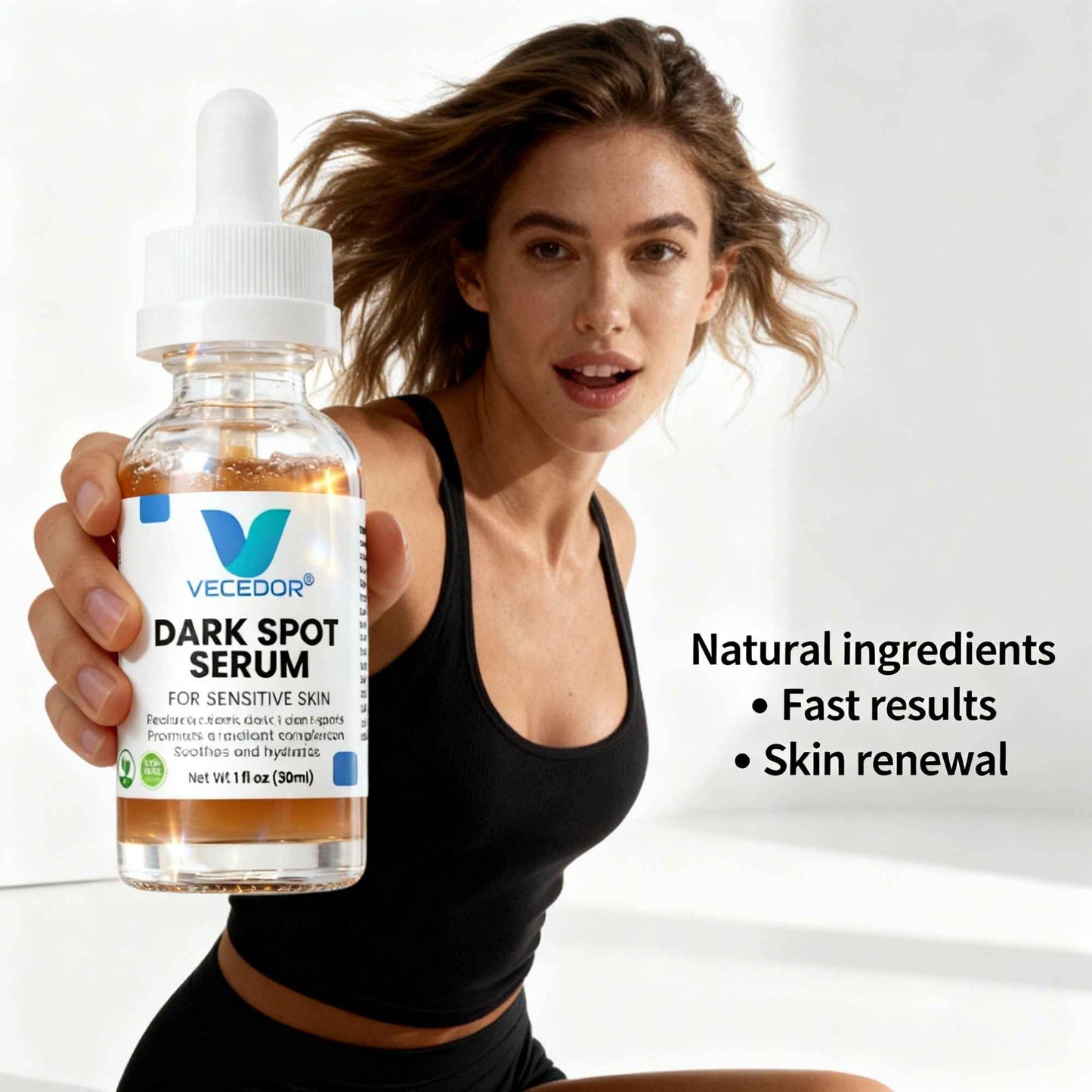 VECEDOR Dark Spot Serum for Sensitive Skin – Brightening, Even Tone & Hyperpigmentation Treatment, 1 fl oz