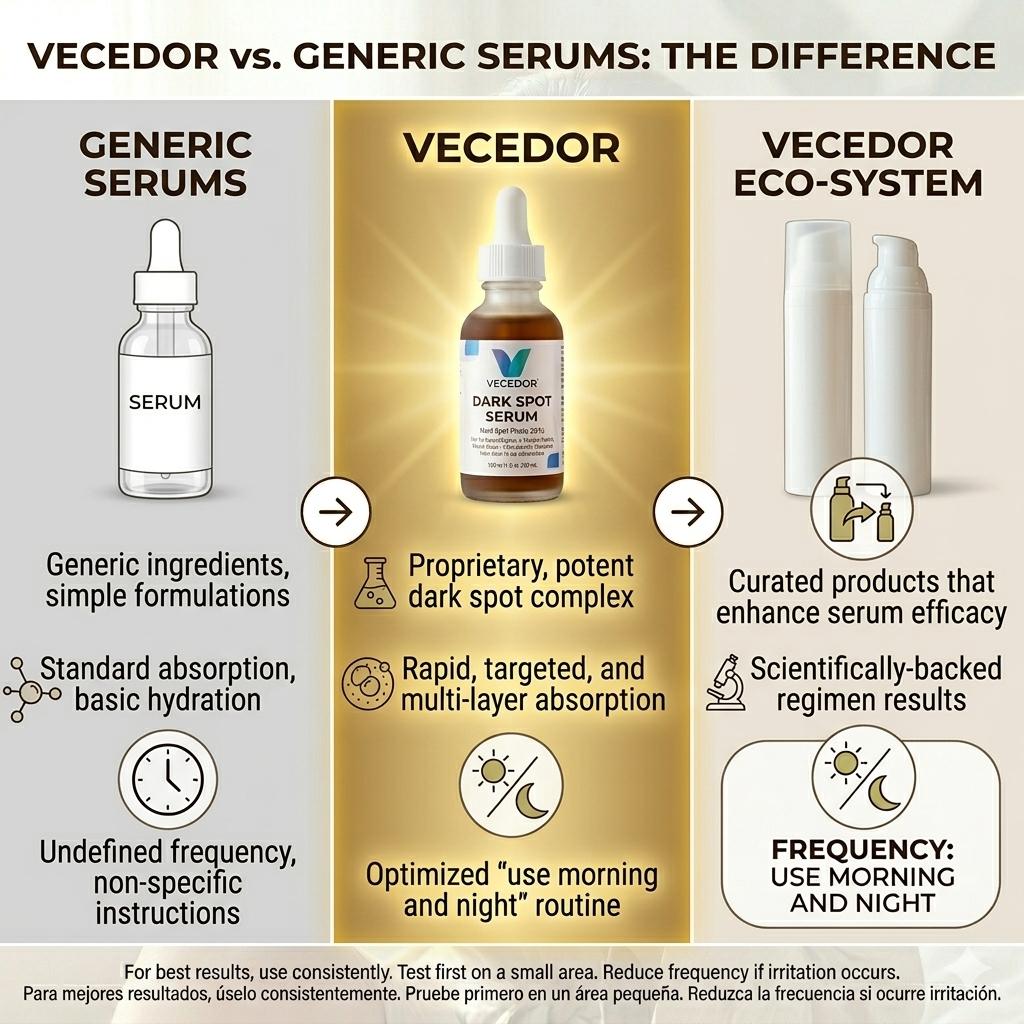 VECEDOR Dark Spot Serum for Normal Skin – Brightening, Even Tone & Hyperpigmentation Treatment, 1 fl oz