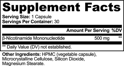 VECEDOR Pure NMN Supplement 500mg – Boost NAD+, Energy & Cellular Health