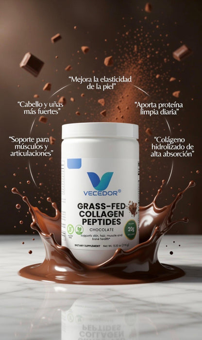 VECEDOR Grass-Fed Collagen Peptides Powder (Chocolate)