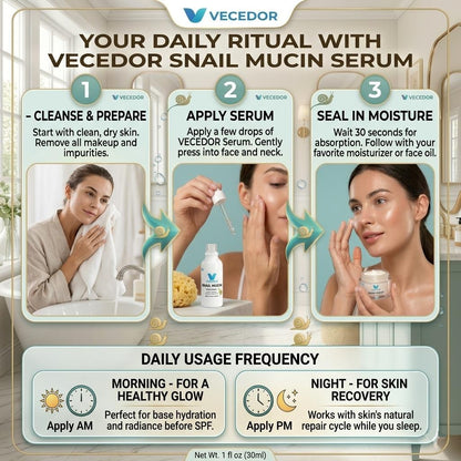 VECEDOR Snail Mucin Face Serum 1fl oz
