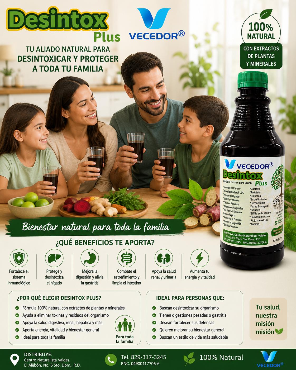 Vecedor Desintox Plus – Limpieza Natural, Digestión Saludable y Más Energía