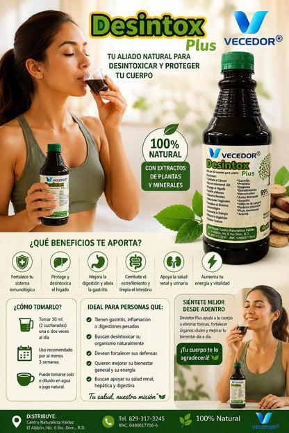 Vecedor Desintox Plus – Limpieza Natural, Digestión Saludable y Más Energía