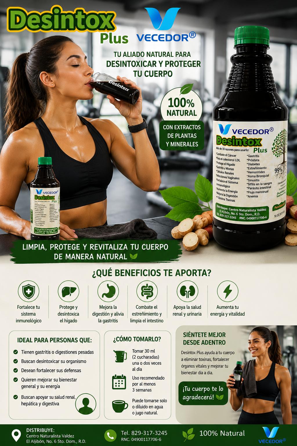Vecedor Desintox Plus – Limpieza Natural, Digestión Saludable y Más Energía