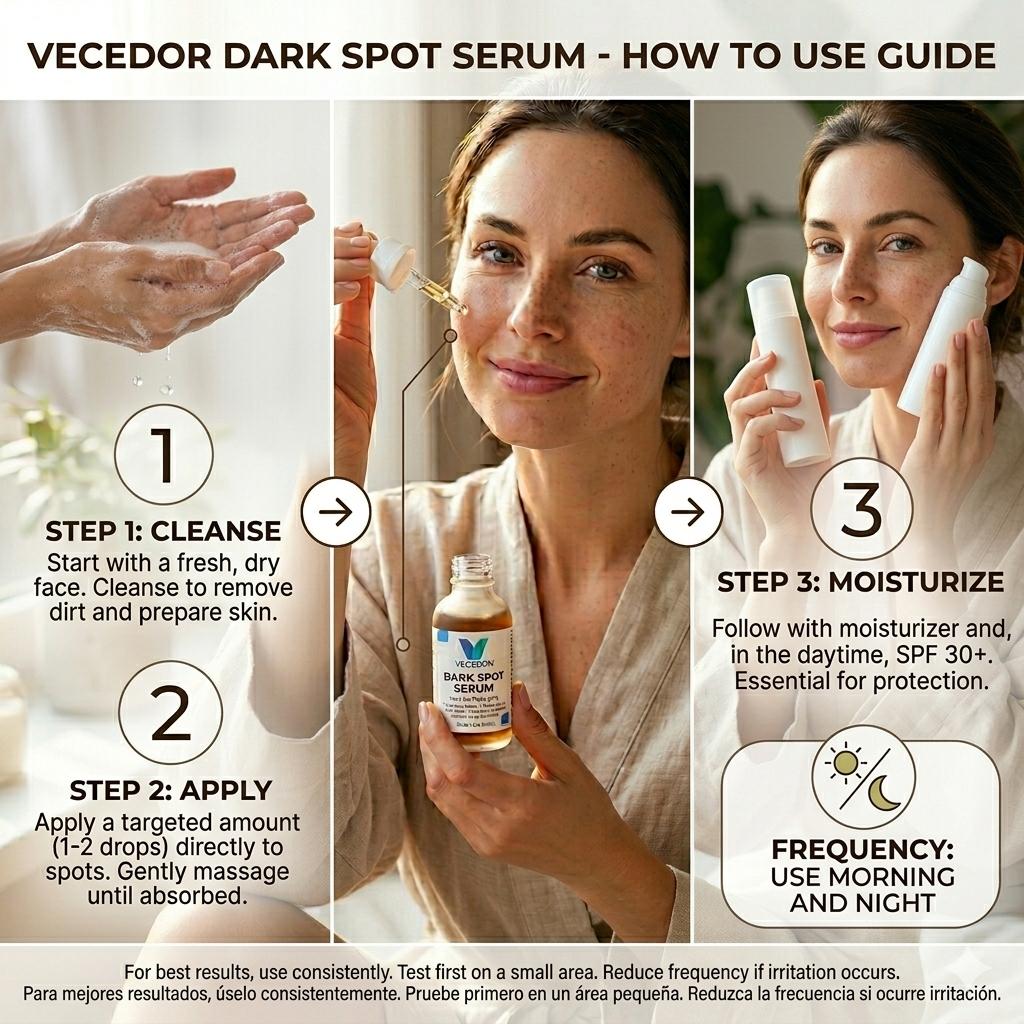 VECEDOR Dark Spot Serum for Normal Skin – Brightening, Even Tone & Hyperpigmentation Treatment, 1 fl oz