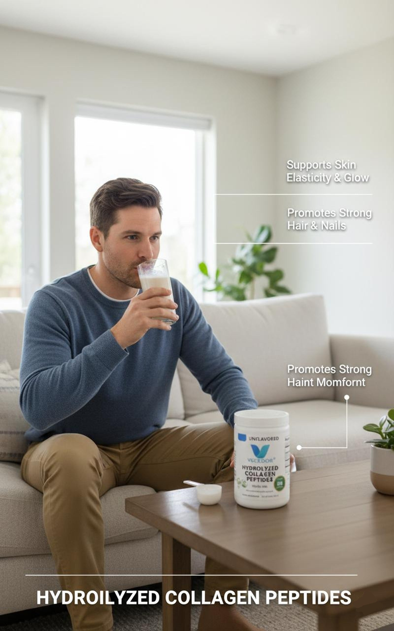 VECEDOR Grass-Fed Collagen Peptides Powder (Unflavored)