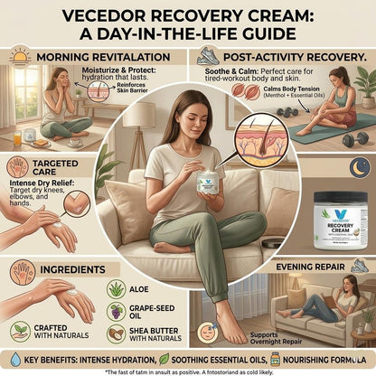 VECEDOR Recovery Cream – Restorative Face & Body Moisturizer for Dry, Sensitive & Damaged Skin – Hydrating & Healing Cream, 2oz