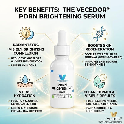 VECEDOR PDRN Brightening Serum – Advanced Skin Repair & Radiance Boost with DNA Complex