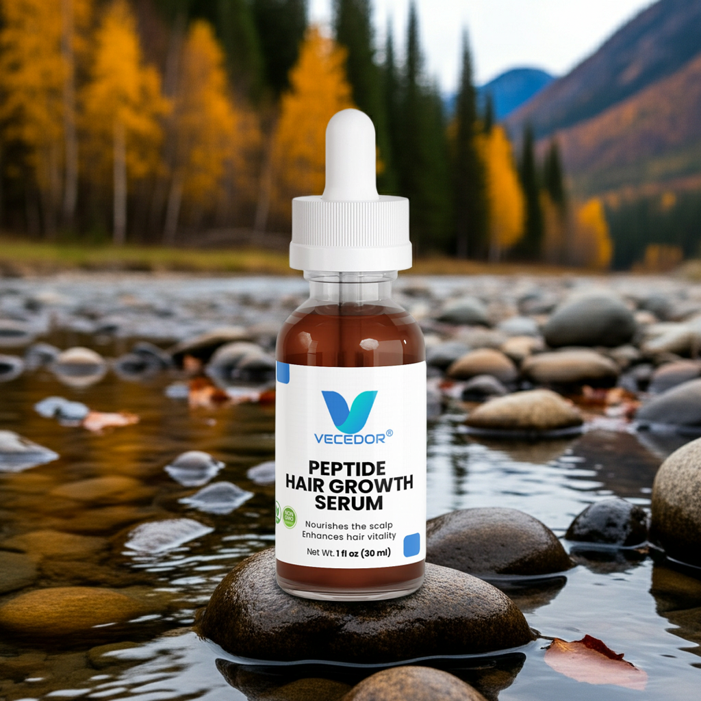 VECEDOR Peptide Hair Growth Serum – Strengthening & Nourishing Scalp Treatment for Thicker, Fuller Hair 1 fl oz VECEDOR