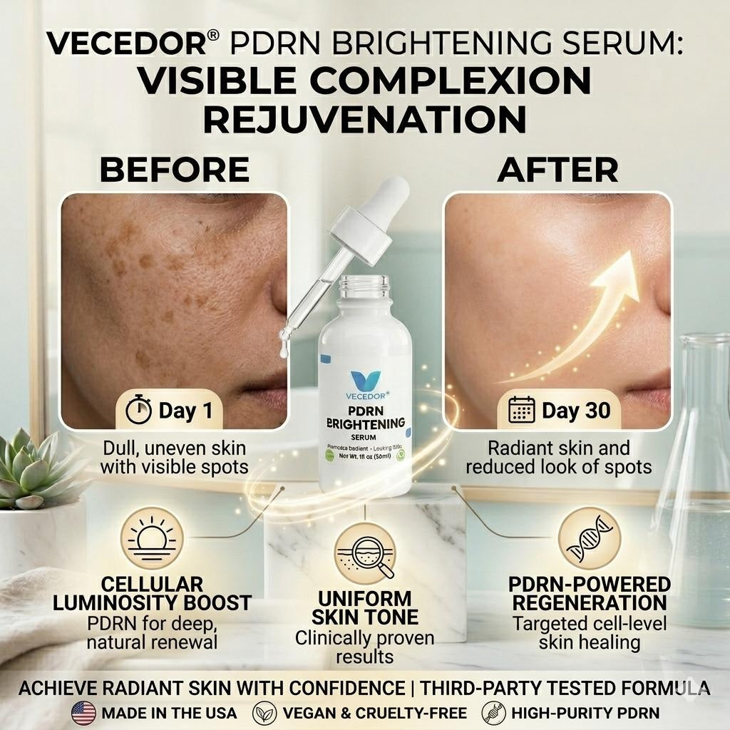 VECEDOR PDRN Brightening Serum – Advanced Skin Repair & Radiance Boost with DNA Complex