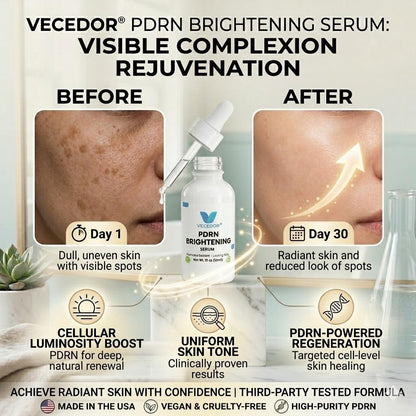 VECEDOR PDRN Brightening Serum – Advanced Skin Repair & Radiance Boost with DNA Complex