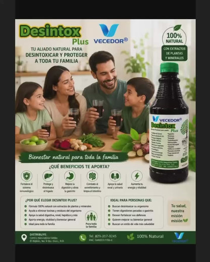 Vecedor Desintox Plus – Limpieza Natural, Digestión Saludable y Más Energía