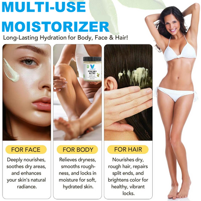 VECEDOR Raw Shea Butter – 100% Pure & Unrefined Organic Shea Butter for Skin, Hair & Body Moisturizing, 4oz