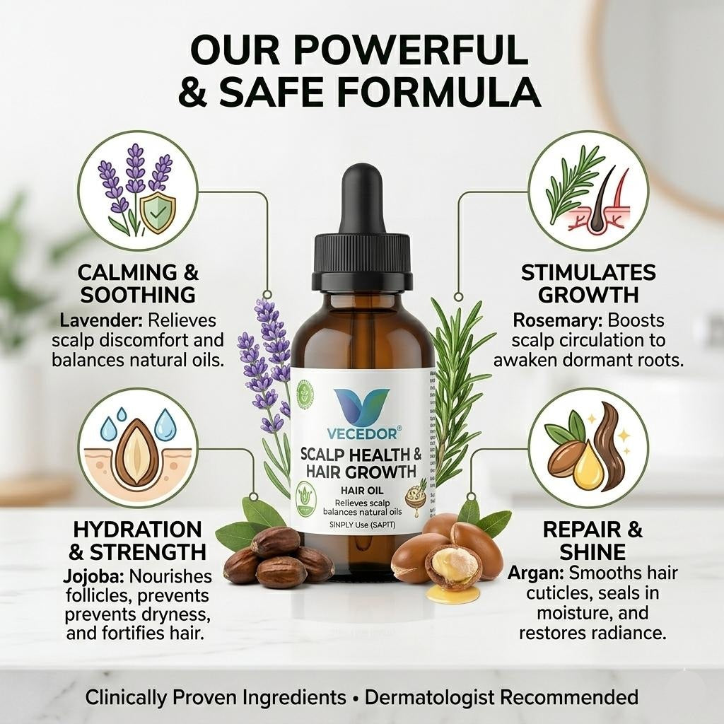 VECEDOR Hair Oil for Scalp Health and Hair Growth