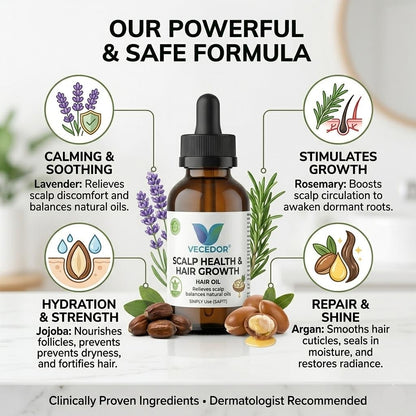 VECEDOR Hair Oil for Scalp Health and Hair Growth