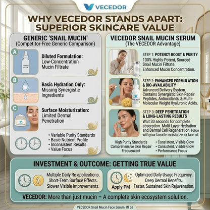 VECEDOR Snail Mucin Face Serum 1fl oz