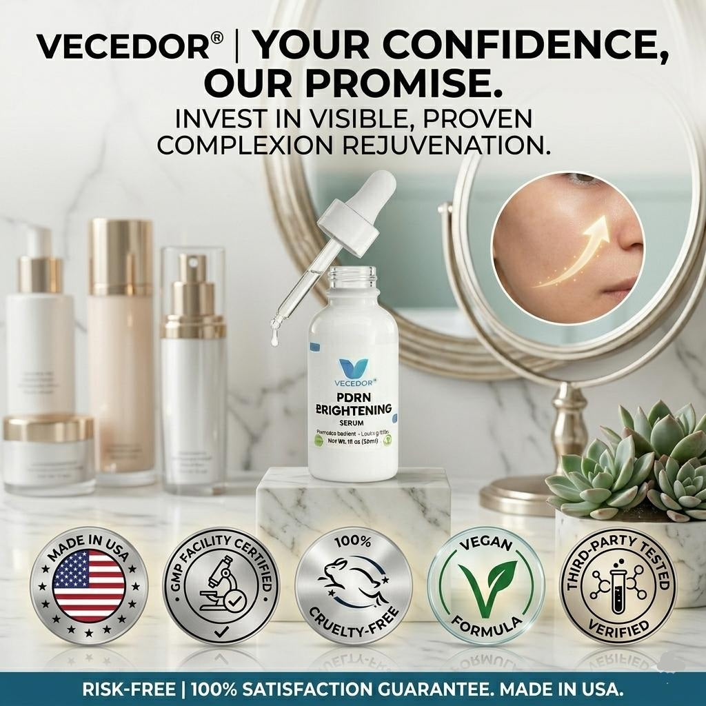 VECEDOR PDRN Brightening Serum – Advanced Skin Repair & Radiance Boost with DNA Complex